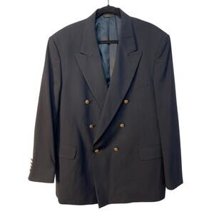 Meeting Street Pickford‎ Regular Blazer Color Black Worsted Wool 44